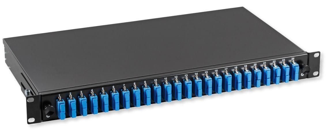 Cassetto Ottico 19'' con 24 bussole SC Duplex Monomodale Nero - ILWL SB-DT-24SCDS