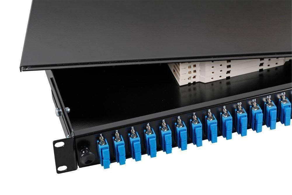 Cassetto Ottico 19'' con 24 bussole SC Duplex Monomodale Nero - ILWL SB-DT-24SCDS