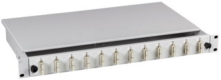 Cassetto Ottico 19" 1U 24 bussole SC Duplex Monomodale Grigio - ILWL SB-DT-24SCDSG