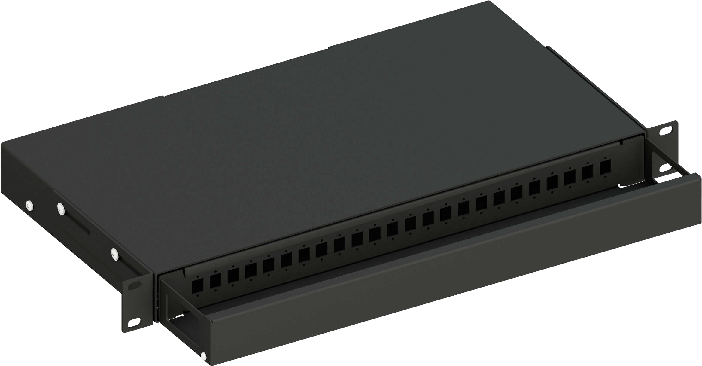 Cassetto Ottico 19'' Scorrevole Piastra Frontale per 24 SC Simplex/24 E2000/24 LC Duplex, - Techly Professional ILWL SBE-24SCSB