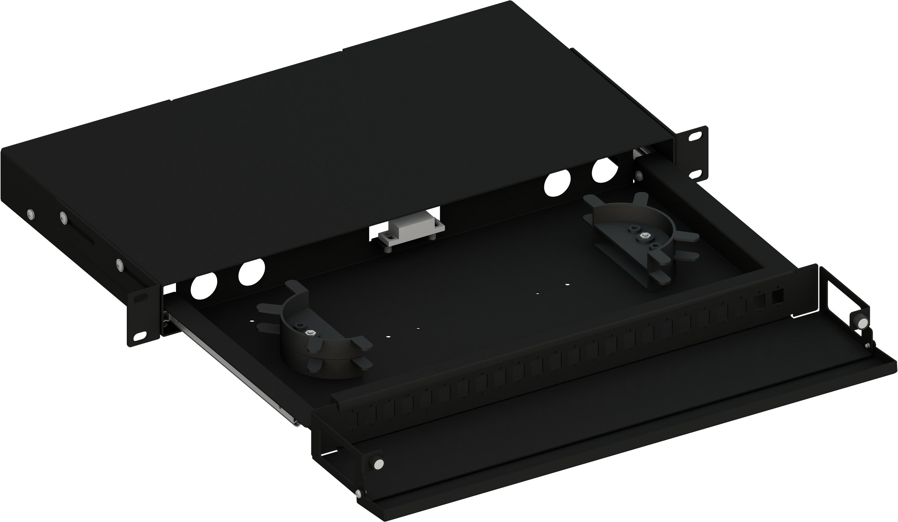 Cassetto Ottico 19'' Scorrevole Piastra Frontale per 24 SC Simplex/24 E2000/24 LC Duplex, - Techly Professional ILWL SBE-24SCSB