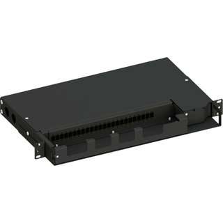 Cassetto Ottico 19'' 1HE Pivot Piastra Frontale per 24 LC/SC/E2000 Nero - Techly Professional ILWL SBPV-24LCDB