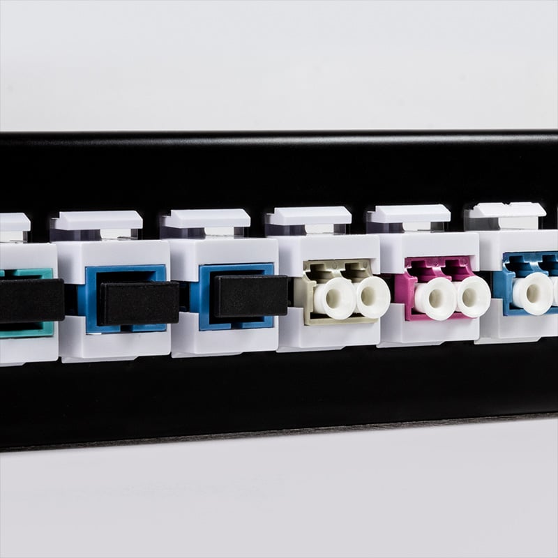 Giunto Fibra LWL LC Duplex Multimodale per Keystone Acqua e Bianco - Logilink ILWL-KEY-LCDM