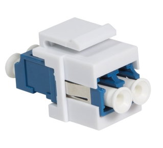Giunto Fibra LC Duplex Monomodale per Keystone Blu e Bianco - Logilink ILWL-KEY-LCDS