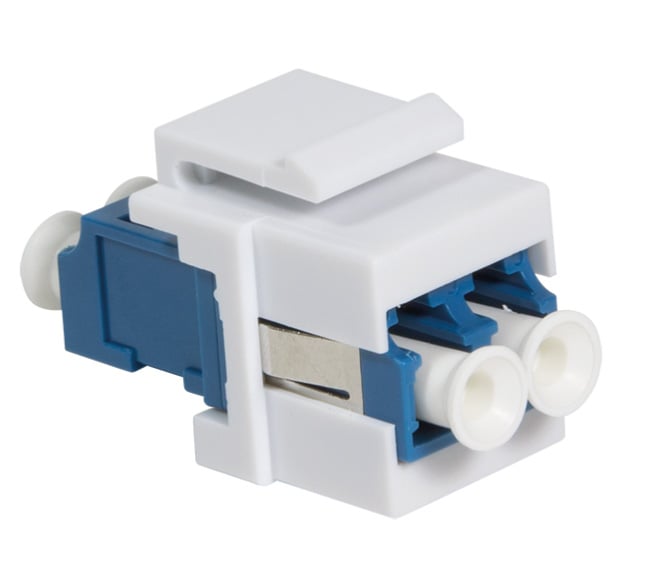 LC Duplex Single Mode Fiber Joint for Keystone Blue and White - Logilink ILWL-KEY-LCDS