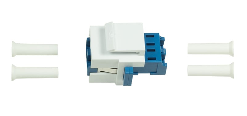 Giunto Fibra LC Duplex Monomodale per Keystone Blu e Bianco - Logilink ILWL-KEY-LCDS