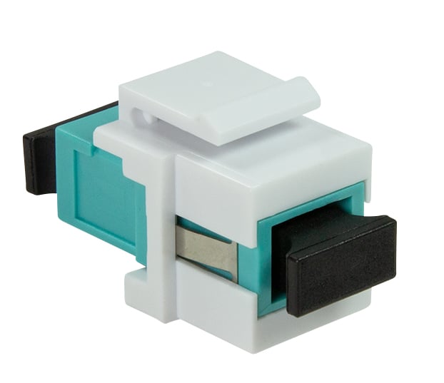 Giunto Fibra LWL SC per Installazione Keystone Verde Acqua e Bianco - Logilink ILWL-KEY-SCSM