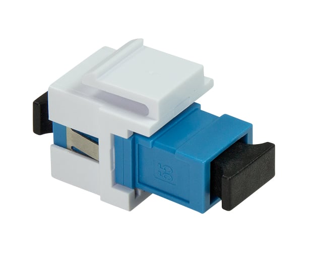 Giunto Fibra SC Simplex per Installazione Keystone Blu e Bianco - Logilink ILWL-KEY-SCSS
