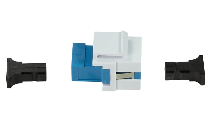 Giunto Fibra SC Simplex per Installazione Keystone Blu e Bianco - Logilink ILWL-KEY-SCSS