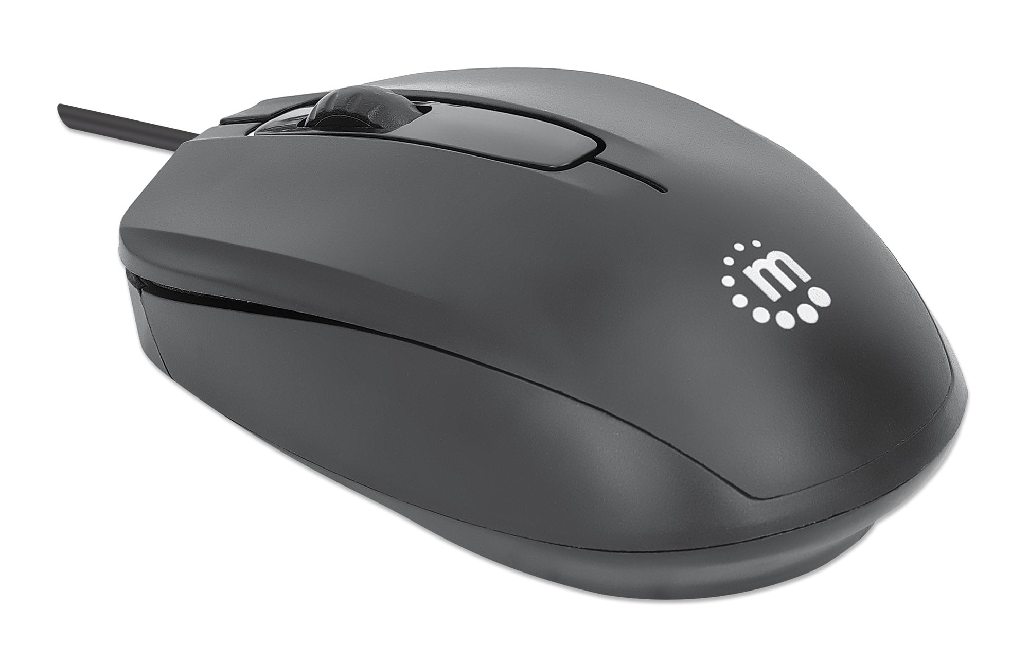 Mouse Ottico USB 1000 Dpi Nero, Confort II - Manhattan IM 1000-U-BK