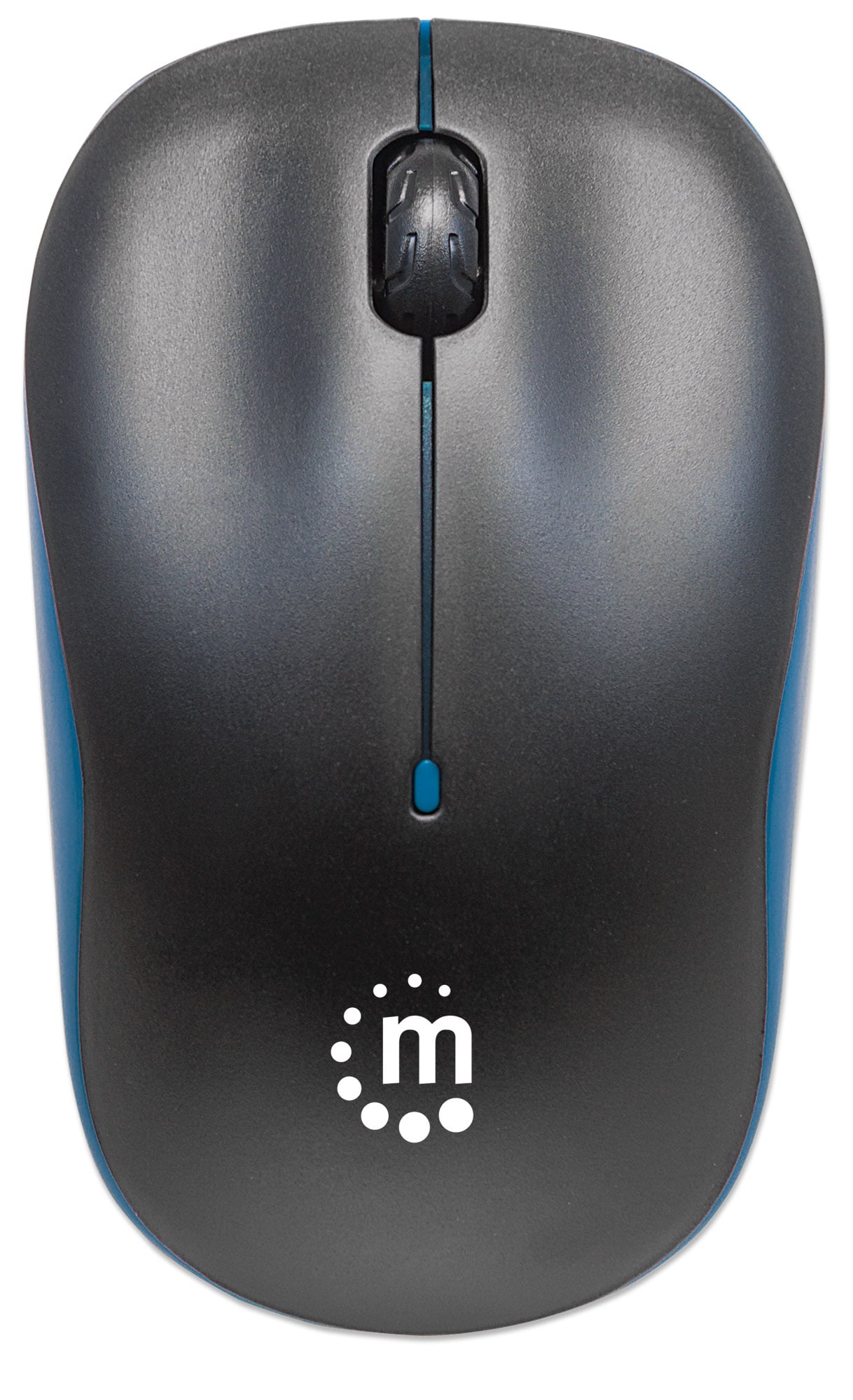 Mouse Ottico Wireless con Micro Ricevitore USB 1000 Dpi Nero/Azzurro - Manhattan IM 1000-WL-BBL