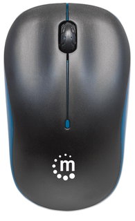 Mouse Ottico Wireless 1000 Dpi Nero/Azzurro - Manhattan IM 1000-WL-BBL