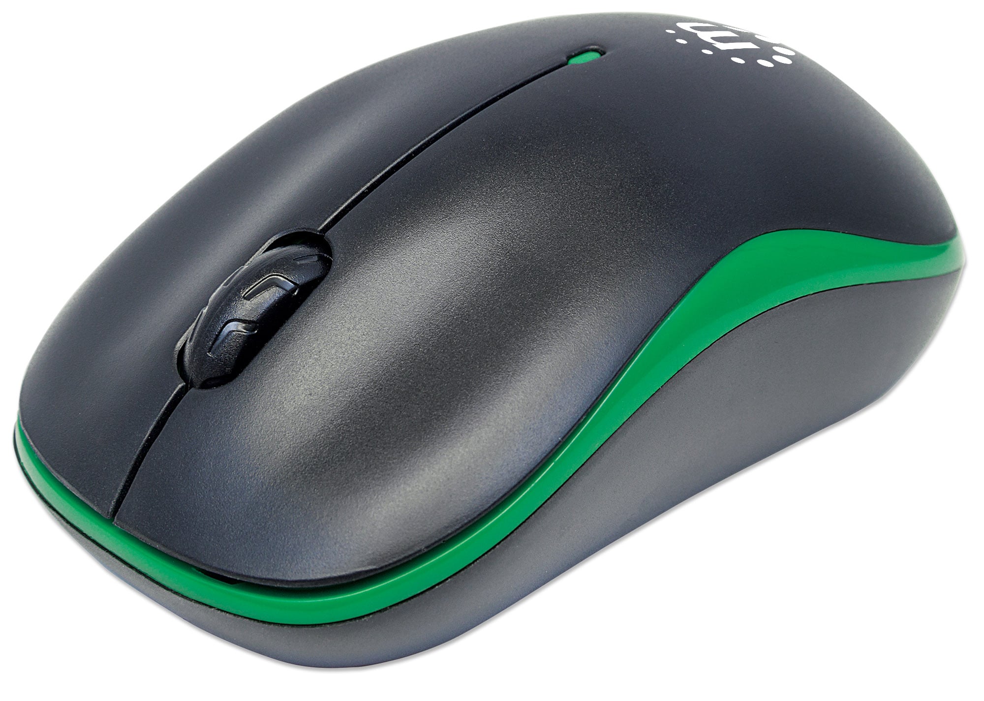Mouse Ottico Wireless con Micro Ricevitore USB 1000 Dpi Nero/Verde - Manhattan IM 1000-WL-BGR
