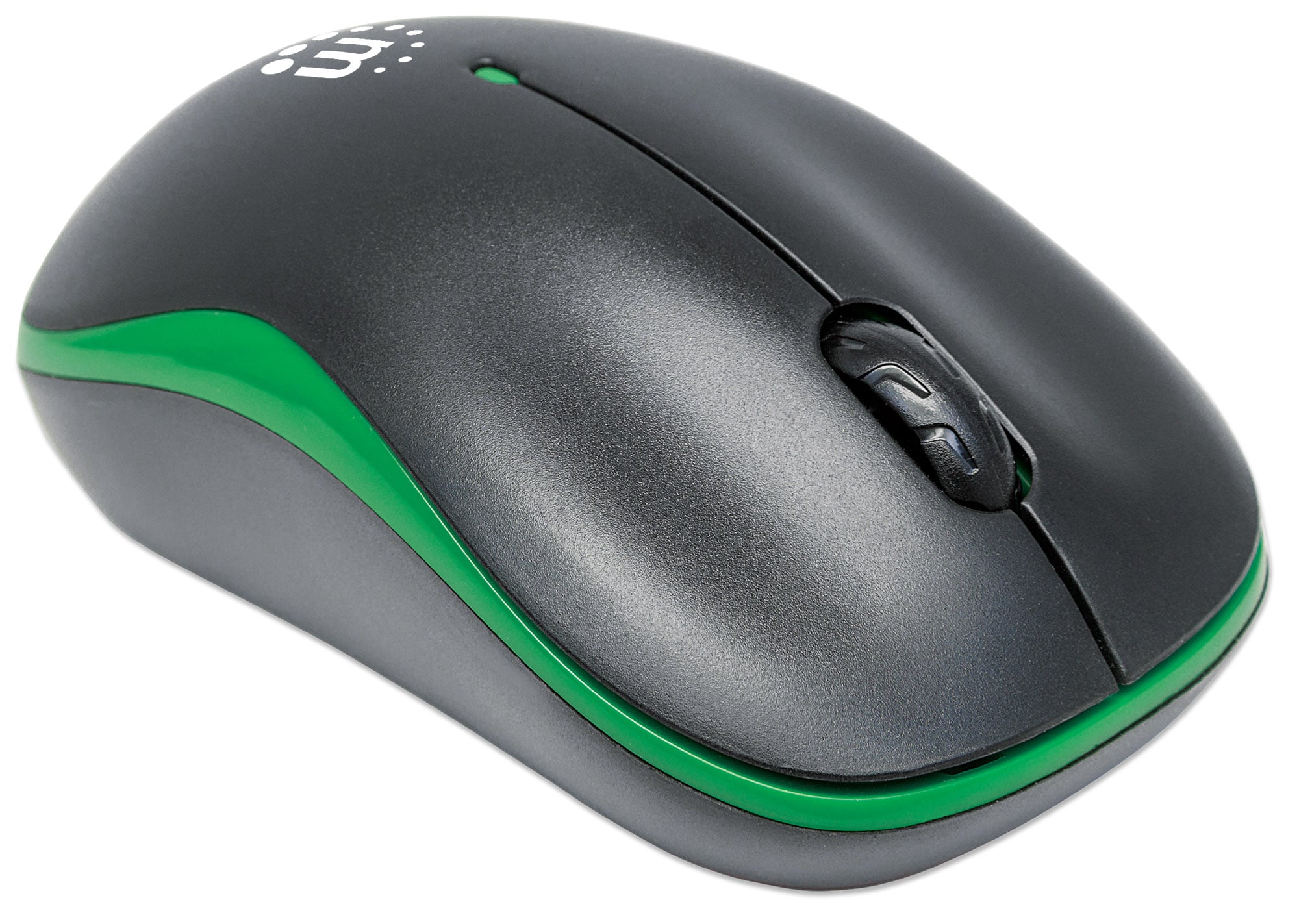 Mouse Ottico Wireless con Micro Ricevitore USB 1000 Dpi Nero/Verde - Manhattan IM 1000-WL-BGR