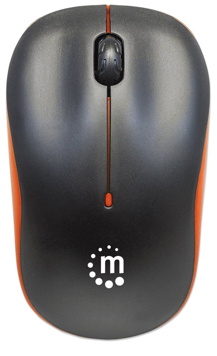 Mouse Wi-Fi Wireless 1000 Dpi Black/Orange - Manhattan IM 1000 -WL-BOR
