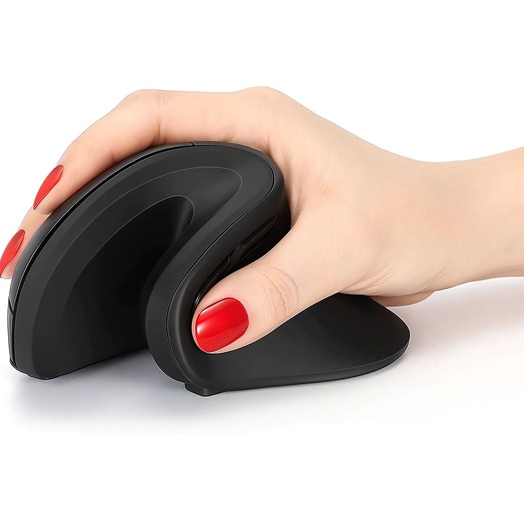 Mouse Verticale Ottico Wireless 3200 Dpi Ergonomico - Techly IM 1100-VM-B