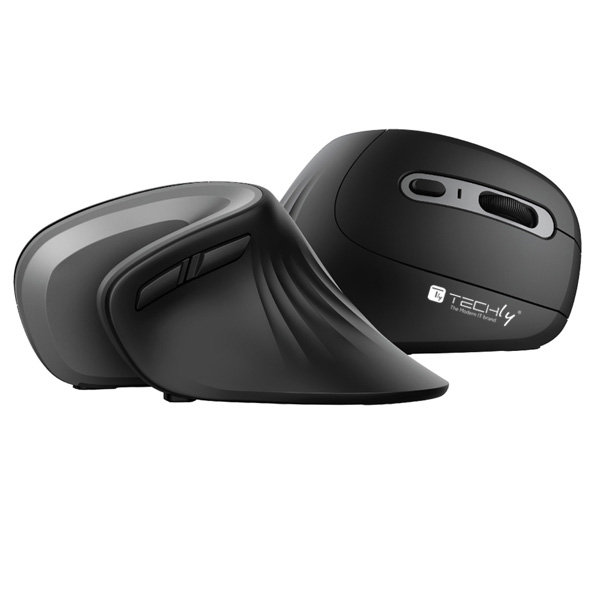Mouse Verticale Ottico Wireless 3200 Dpi Ergonomico - Techly IM 1100-VM-B