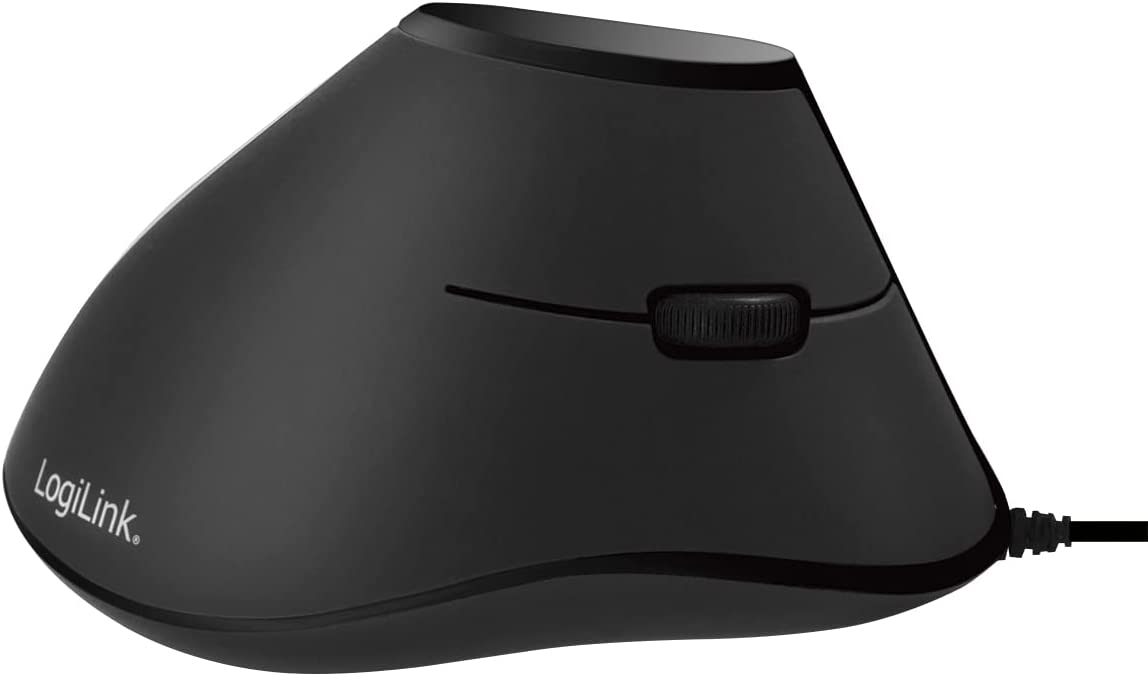 Mouse Verticale Ottico Ergonomico USB 1000dpi Nero - Logilink IM 158-U-VER