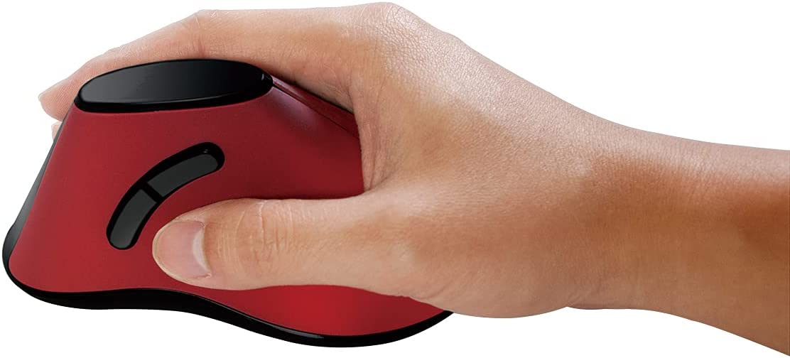 Mouse Verticale Ottico Ergonomico Wireless 1200dpi Rosso - Logilink IM 159-WL-VER