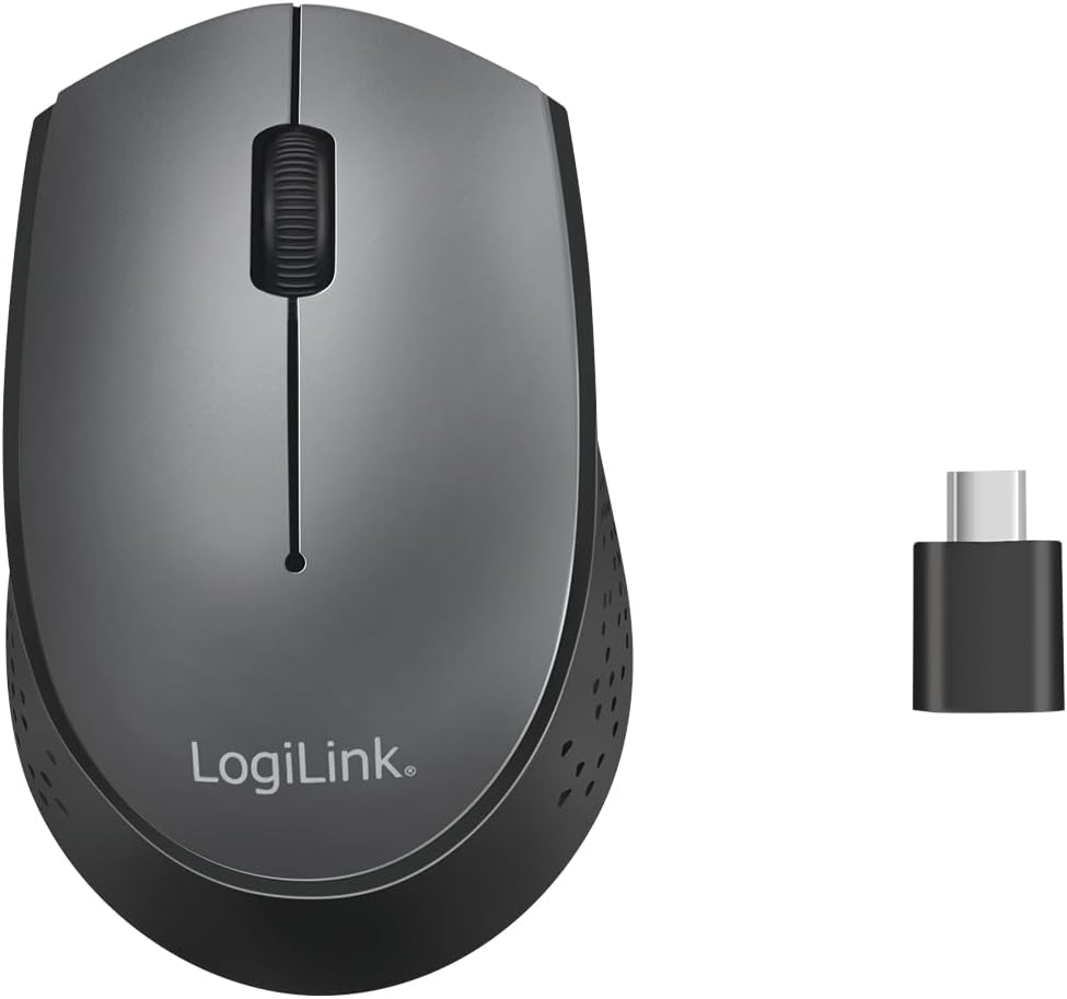 Mouse Ottico Wireless Ricevitore USB-C™ 1200 Dpi Nero - Logilink IM 160-WL-USBC