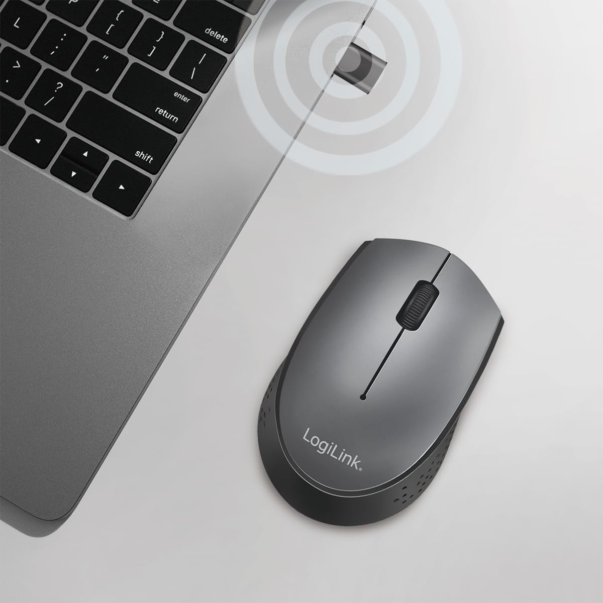 Mouse Ottico Wireless Ricevitore USB-C™ 1200 Dpi Nero - Logilink IM 160-WL-USBC