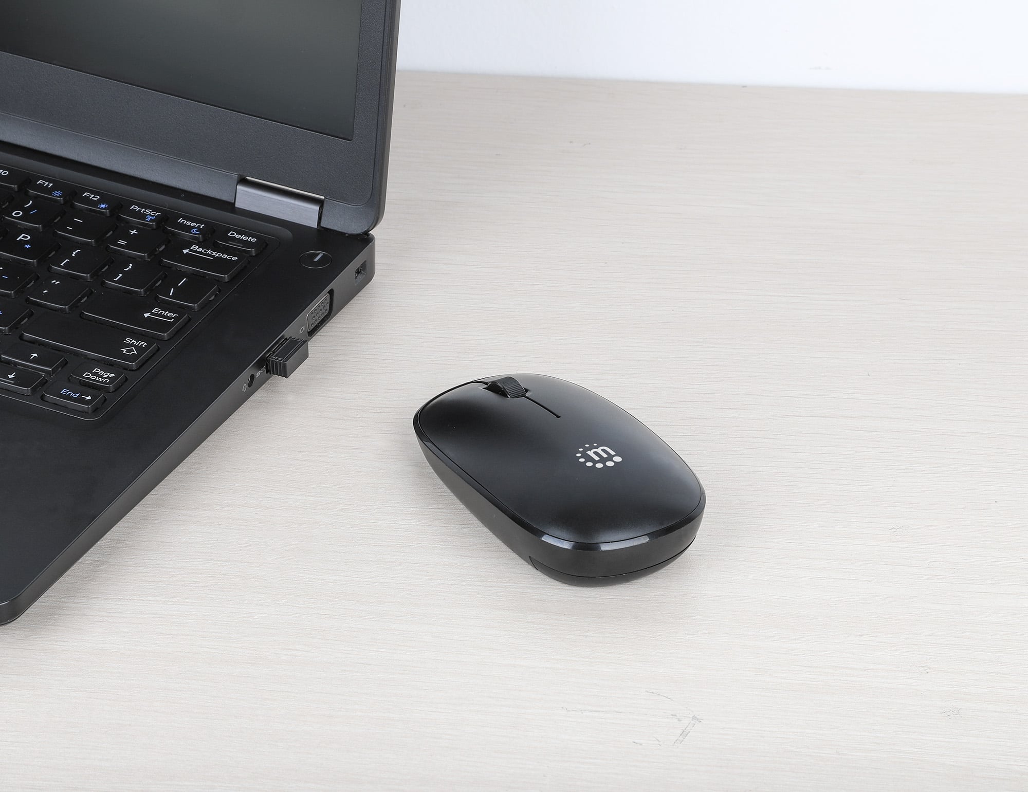 Mouse Ottico Wireless USB 1200 Dpi Nero, MW3050 - Manhattan IM 190-ELWBK