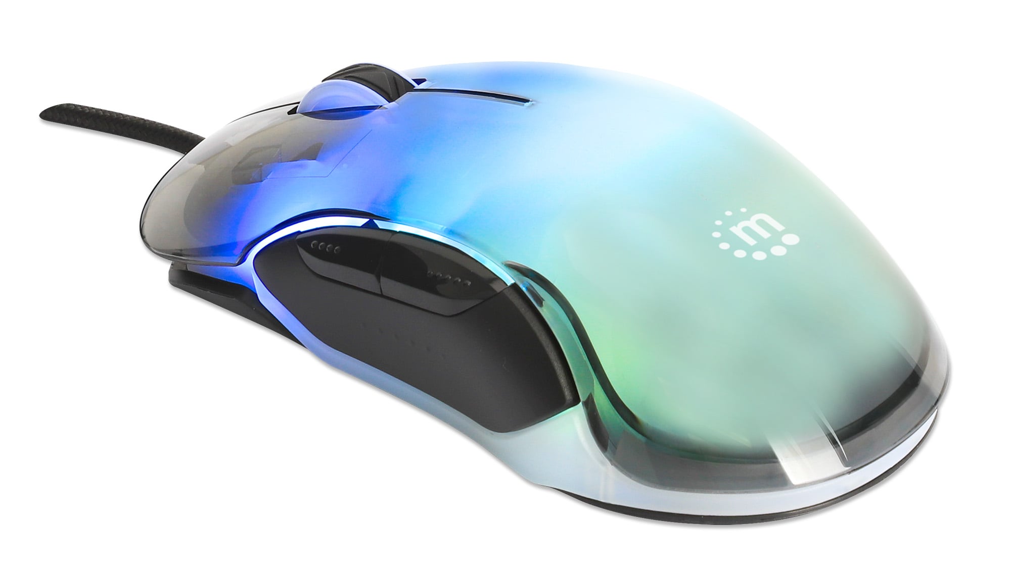 Mouse Ottico USB 12800 Dpi Retroilluminazione LED RGB - Manhattan IM 190-U-RGB