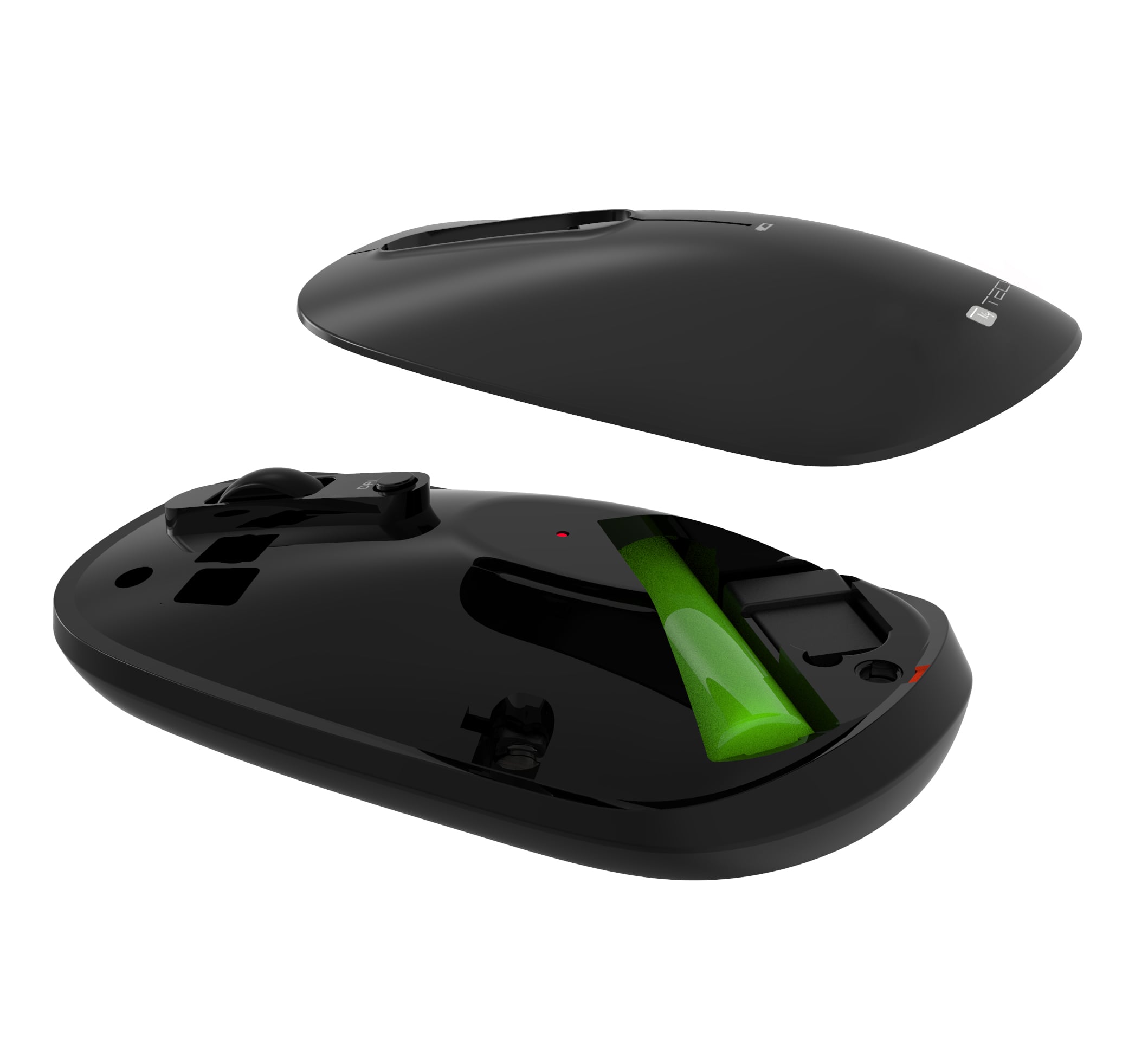 Mouse Ottico Wireless 2.4 GHZ 3D 1000/1200/1600 Dpi Nero o Bianco - Techly IM 830-WL-BW