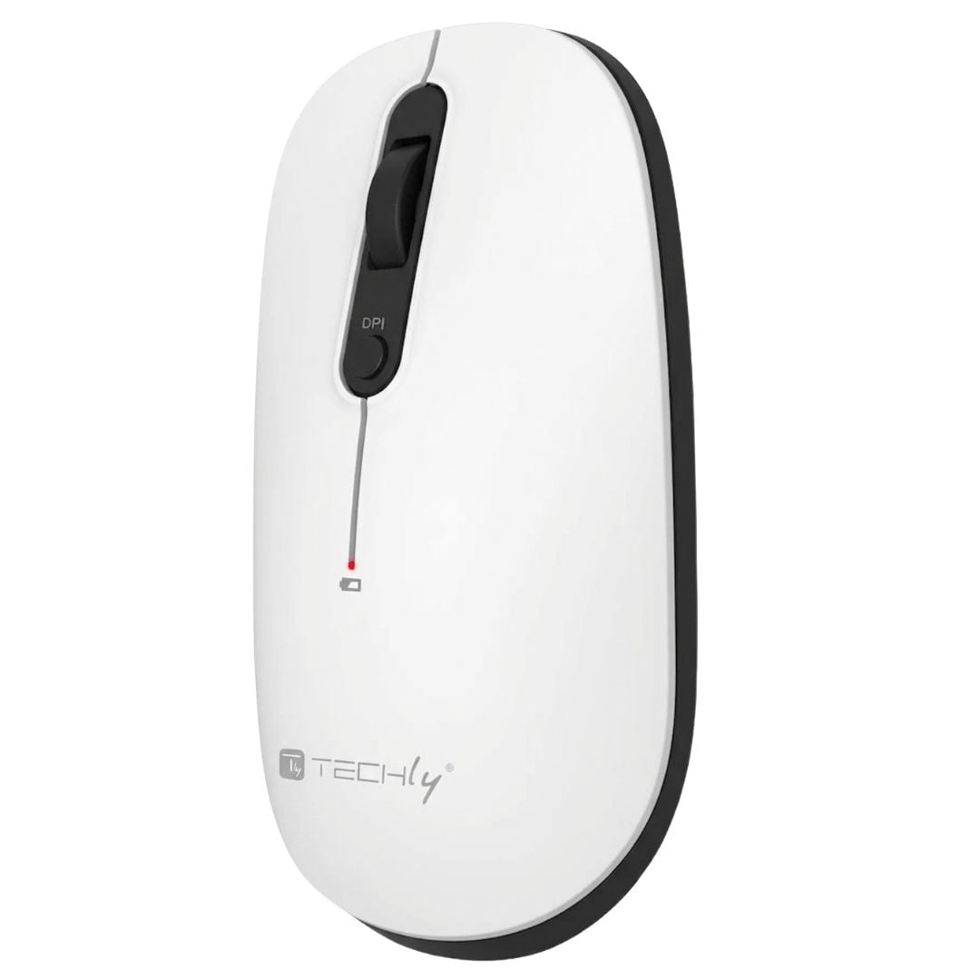 Mouse Ottico Wireless 2.4 GHZ 3D 1000/1200/1600 Dpi Nero o Bianco - Techly IM 830-WL-BW