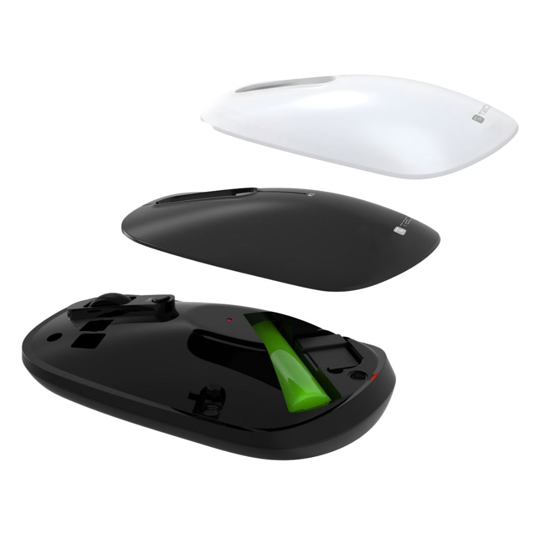 Mouse Ottico Wireless 2.4 GHZ 3D 1000/1200/1600 Dpi Nero o Bianco - Techly IM 830-WL-BW