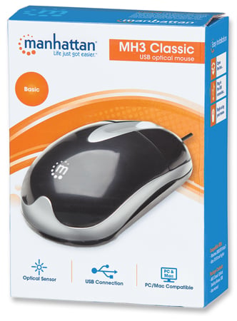 Mouse Ottico USB 1000 Dpi Nero - Manhattan IM 900-U-RT