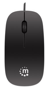 Mini Mouse Optical USB Silhouette 1000 Dpi Black - Manhattan IM 900 -U-SLB