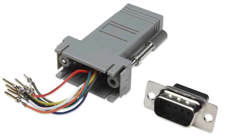 Modular Adapter DB 9 Male / RJ 45 8 wires - Manhattan IMA 271