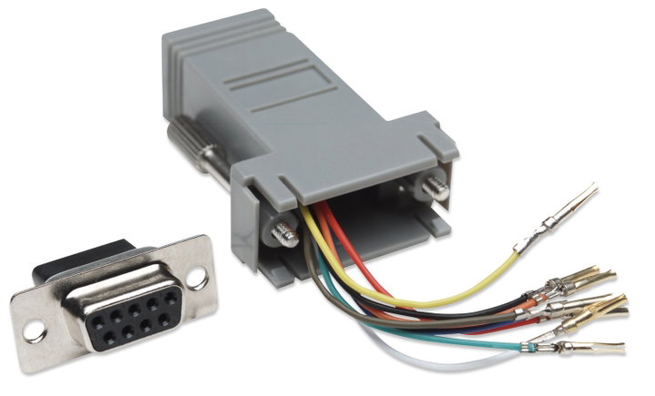 Modular adapter DB 9 Female / RJ 45 8 wires - Manhattan IMA 272