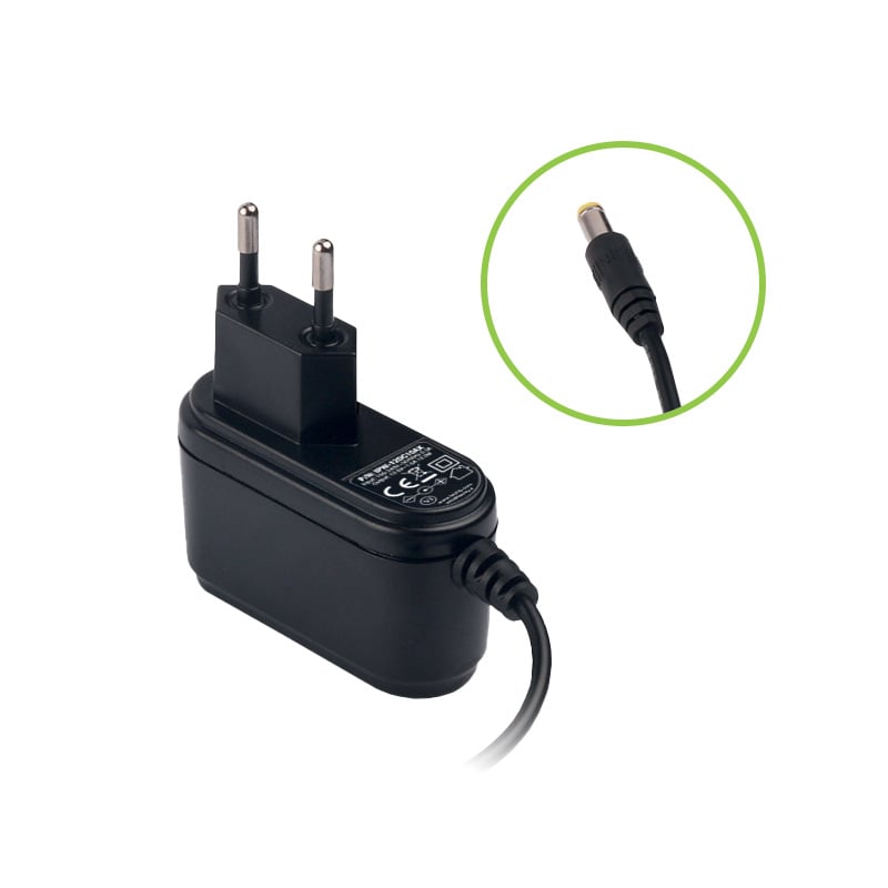 Alimentatore Universale Stabilizzato 12V 1000mA Plug 5.5 x 2.1 mm Nero - Techly IPW-12DC10AX