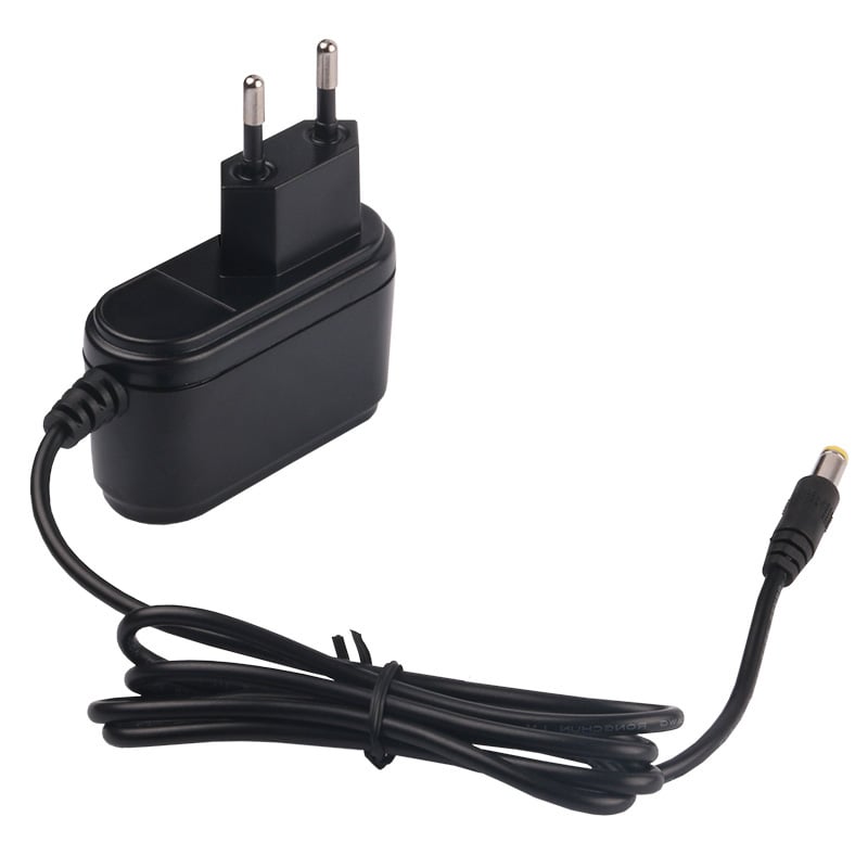 Alimentatore Universale Stabilizzato 12V 1000mA Plug 5.5 x 2.1 mm Nero - Techly IPW-12DC10AX