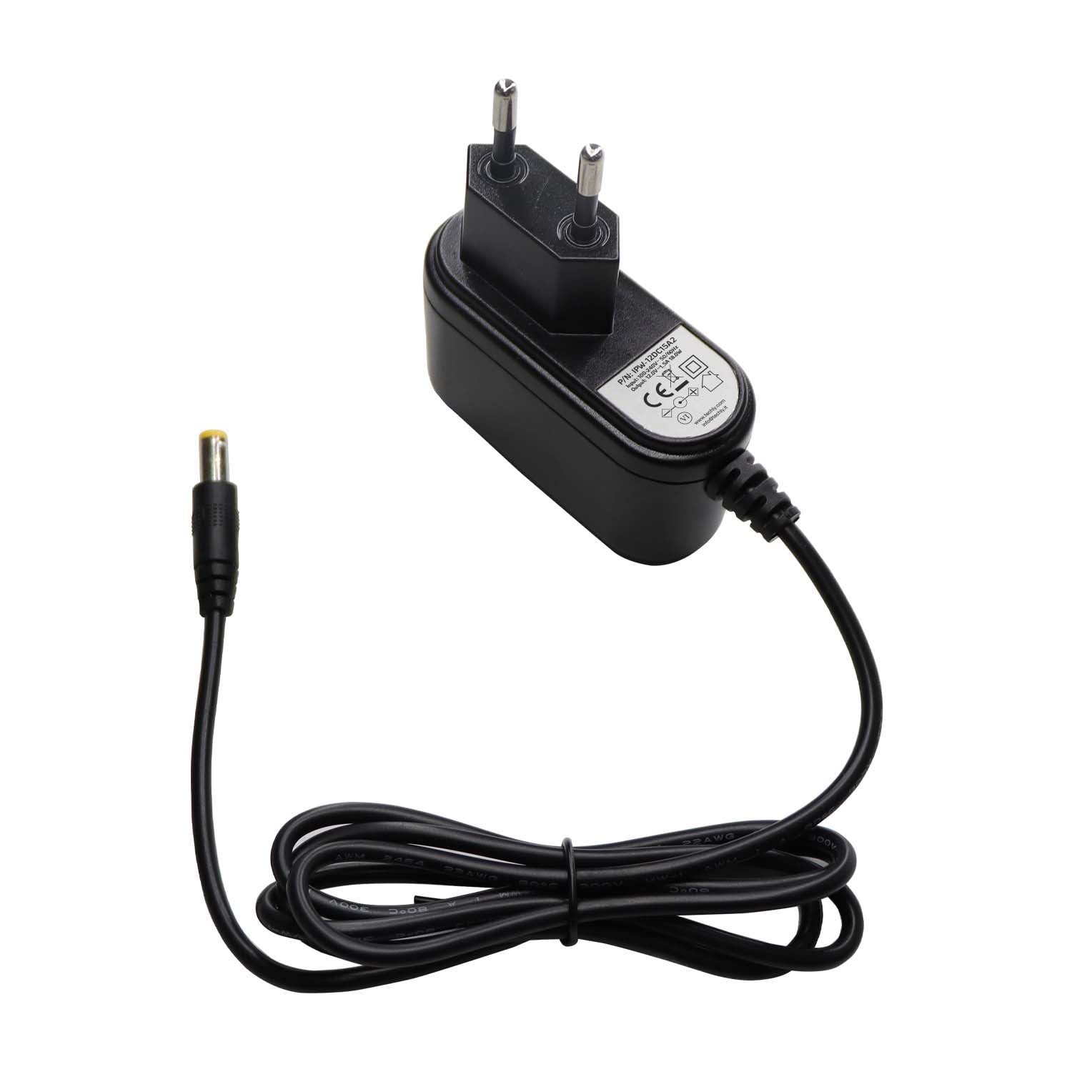 Alimentatore Universale 12V 1500mA Plug 5.5 x 2.1mm Nero - Techly IPW-12DC15A2