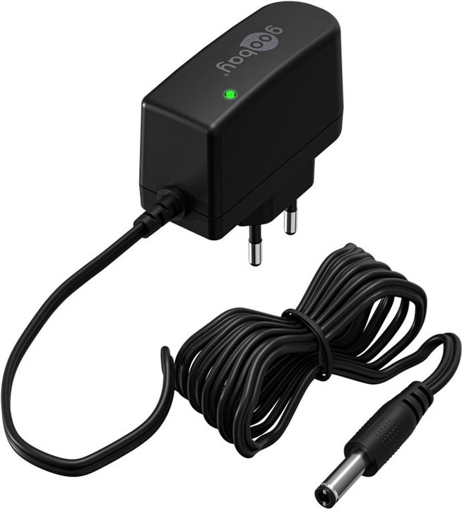Alimentatore Universale 12V 1000mA Plug 5.5 x 2.5mm Nero - Goobay IPW-12V1-25B