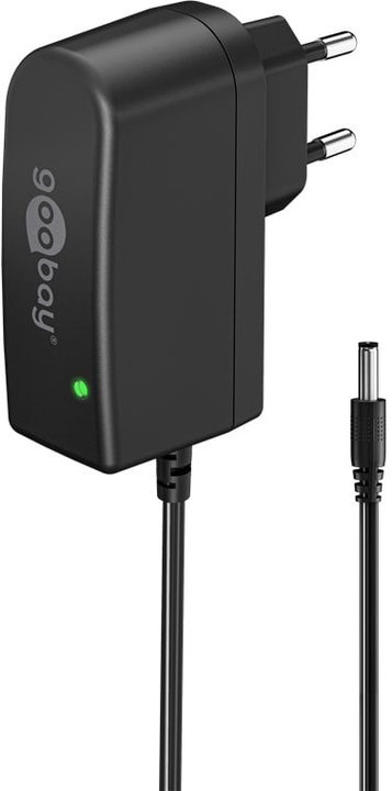 Alimentatore Universale 12V 1000mA Plug 5.5 x 2.5mm Nero - Goobay IPW-12V1-25B