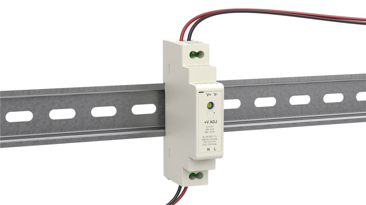 Alimentatore su Guida DIN 5V 2,4A 12W - Goobay IPW-ADP-5V-12W