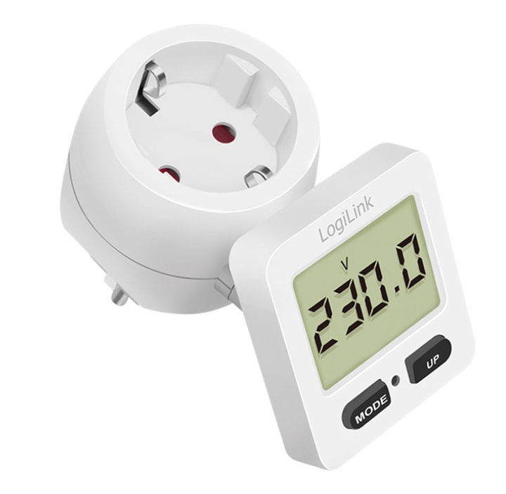 Contatore di Energia con Display Ruotabile di 180° - Logilink IPW-ADP-ENM4