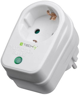 Schuko socket with Overvoltage Protection - Techly IPW-ADP-SURGET