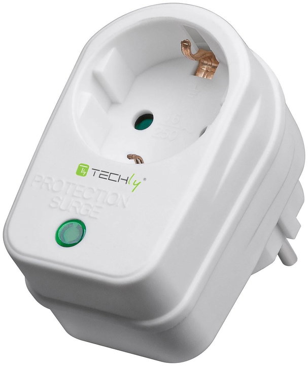 Presa Schuko con Protezione Sovratensione - Techly IPW-ADP-SURGET