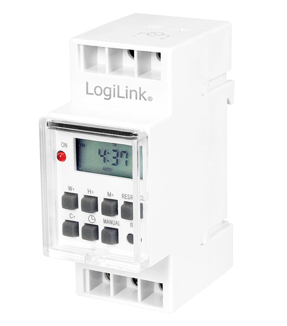 Timer Digitale per Montaggio su Guida DIN - Logilink IPW-ADP-TM-RAILD