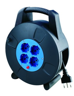 Prolunga Avvolgicavo 4 Prese Bipasso/Schuko 10m Protezione Termica - Techly IPW-AVV-10BT