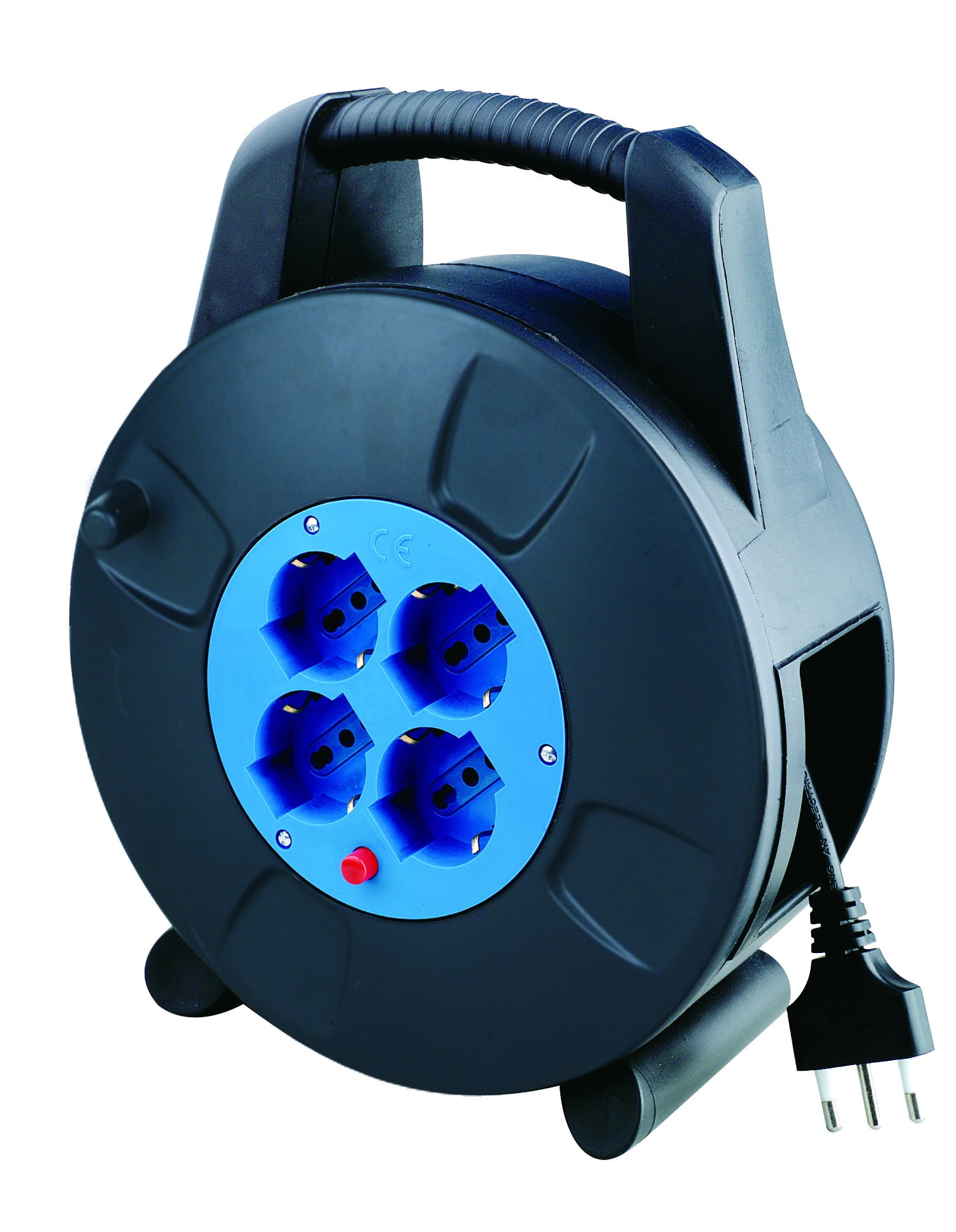 Prolunga Alimentazione Avvolgicavo 4 prese bipasso/Schuko 15m Protezione Termica - Techly IPW-AVV-15BT