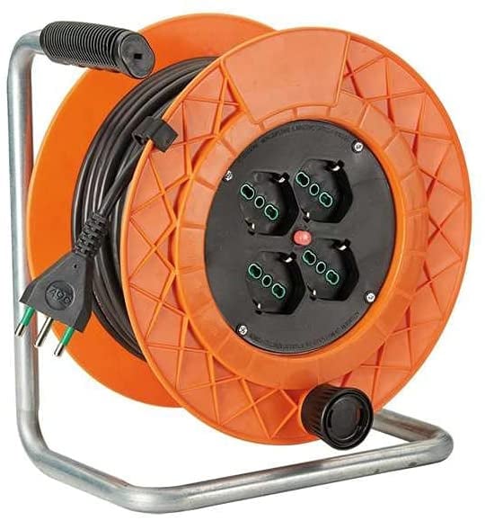 Prolunga Alimentazione Avvolgicavo 4 prese Italiane/Schuko 50m - FME IPW-AVV-50F