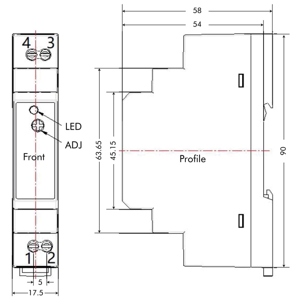 Alimentatore su Guida DIN 12V 1,25A 15W - Logilink IPW-DIN-DC1215W