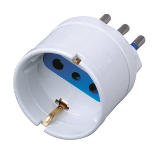 Adattatore spina 10A presa Schuko Bianco - Techly IPW-IC214