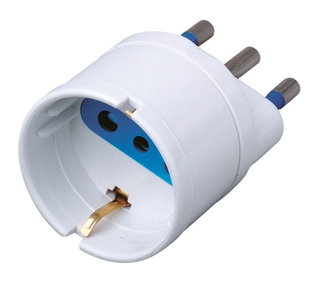 Adattatore spina 16A presa Schuko Bianco - Techly IPW-IC215